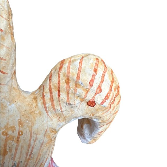 RARE! Vtg Paper Mache Bunnies Vibrant Colors Walmart Handpainted Philippines 12" - Picture 13 of 15